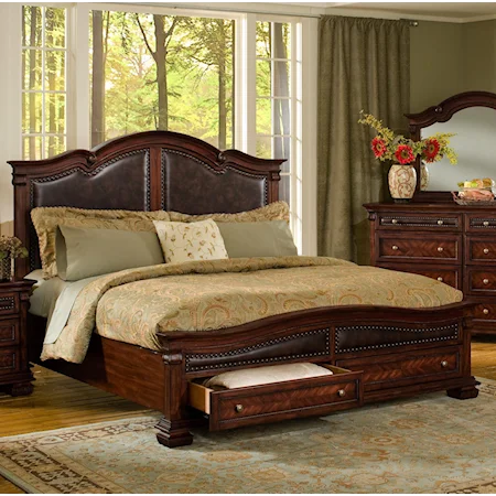 California King Bed with Storage Drawers